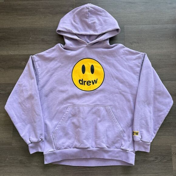 Drew House Lavender Mascot Oversized Hoodie Heavy Fleece S Lavender NWOT - Picture 2 of 10